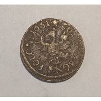 Боратини и Корона! 1661 Краков, Узкая голова, Корвин