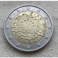 Ирландия 2 евро 2015 - 30 лет флагу Европейского союза