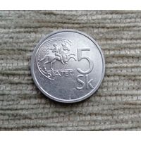 Werty71 Словакия 5 крон 1993 Всадник