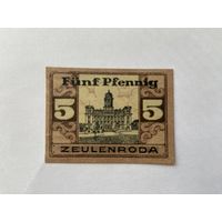 Нотгельд 5 пфеннигов Зеленрода. Веймарская республика - 1602