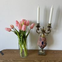 Каминный канделябр-амфора на 2 свечи. Италия. Арт 3351