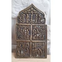 Створка складня "Праздники", эмали.