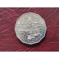 50 центов Австралия 1988 г. 200 лет Австралии.