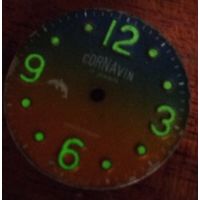 Циферблат от редких часов "Ракета-Амфибия" Cornavin,родной люм