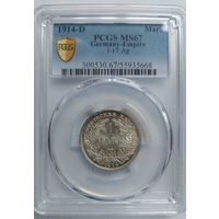 1 марка 1914 D MS-67 PCGS