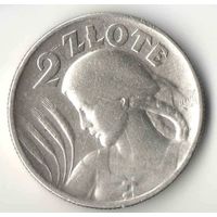 Польша 2 злотых 1925 г. После даты - точка