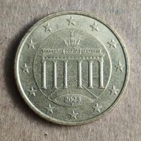 Германия 50 евроцентов 2023 г. Отметка мд: "F" - Штутгарт, KM# 256