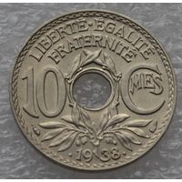 Франция, 10 сантимов 1938 г.