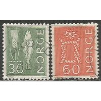 Норвегия. Национальные мотивы. 1964г. Mi#524-25. Серия.