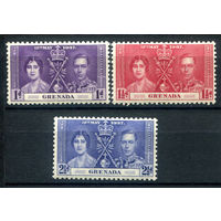 Британские колонии - Гренада - 1937г. - коронация короля Георга VI и королевы Елизаветы - 3 марки - полная серия, MH, MNH [Mi 120-122]. #2-Bc-132-B-2