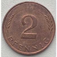 Германия 2 пфеннига 1989 г. F