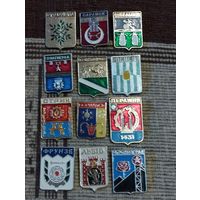 Гербы городов. Сборный лот (19).