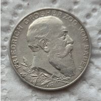 Баден 2 марки 1902 50 лет правления