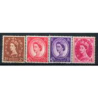 Великобритания - 1958/67г. - королева Елизавета II - 4 марки - чистые, без клея. #3-GB-99-A-1