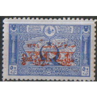 Марка с надпечаткой из серии 1919г.  Османская империя "Карта Дарданелл" MVLH