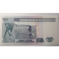 Перу, 10 инти 1987 г. Серия A N. UNC.