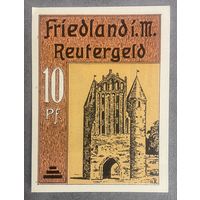 Нотгельд 10 пфеннигов 1922 год. Фридланд. Веймарская республика.