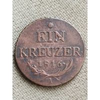 Распродажа - 1 крейцер 1816г.,Австрия,ФРАНЦ 2