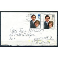 Великобритания - 1981г. - свадьба принца Чарльза и принцессы Дианы - 1 конверт - полная серия [Mi 884-885]. #3-GB-91-CP-13