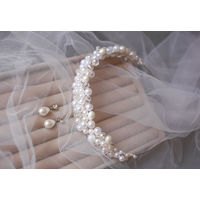 Комплект украшений для невесты:диадема,серьги