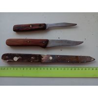 Ножи 3 шт. 50-х г. 27,22,19 см дерев. ручка ЗА ВСЕ