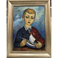 Рогалевич М.В "Хлопчык з караблікам", 1967г. Холст, масло.Размер 65х46 см. с рамой 80х61 см.