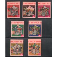 Гвинея Экваториальная-1973 (Мих.259В-265В) , ** ,   Спорт, Велоспорт , Велосипеды,(полная серия)