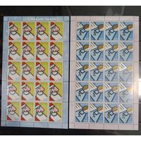 Марки Беларуси 2002 года, чистые листы с Новым годом! с Рождеством Христовым! КМ 498, 499, каталог 16 евро