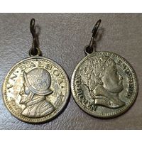 Две медли из латуни. Панама, Франция.