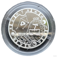 Габон 1000 франков КФА 2014 Знаки зодиака Весы! Серебро 925 пробы 16,81 грамм! ОБМЕН!