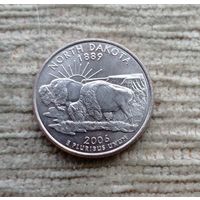 Werty71 США 1 квотер 25 центов 2006 D Северная Дакота Бизон Зубр