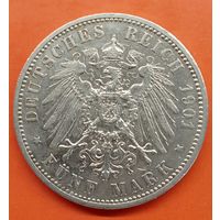 Пруссия 5 марок 1901. Редкость.