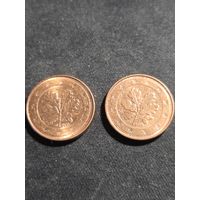 Германия 1 евроцент 2021 F D