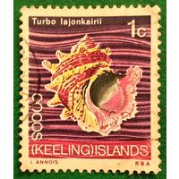 Кокосовые острова 1969. Раковина Lajonkairis Turbo Shell