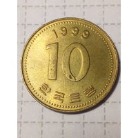 10 вон Южная Корея 1999 год