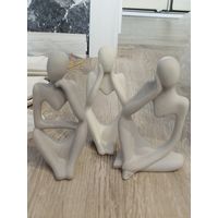 3 статуэтки,гипс,с рубля