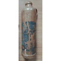 Бутылка керамическая от Рижского бальзама, царизм, остатки этикетки  .