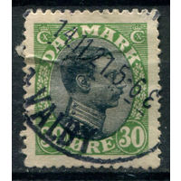 Дания - 1918/20г. - король Кристиан X, 30 О - 1 марка - гашёная [Mi 102]. #3-WB-91-KS-8