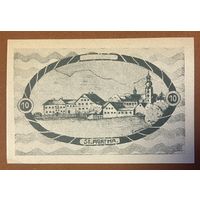Нотгельд Австрия Санкт-Агата ,10 геллеров 1920 год