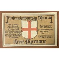 Нотгельд 25 пфеннигов 1921 год. Бад-Пирмонт. Веймарская республика