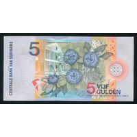 Суринам 5 гульденов 2000 г. P146. Серия AQ. UNC
