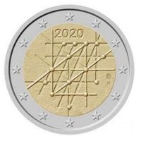 2 Евро Финляндия 2020 100-летие университета Турку UNC из ролла