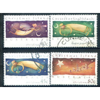 Рождественские острова - 1994г. - Рождество - 4 марки - полная серия, гашёные [Mi 402-404]. #3-WB-95-A-2