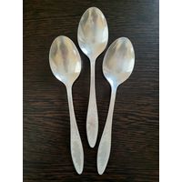 Ложки столовые "Пламя", мельхиор, Оленегорск, одним лотом 3 шт.
