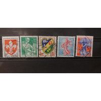 РАСПРОДАЖА ФРАНЦИЯ 1960г. Полная серия. Гаш.