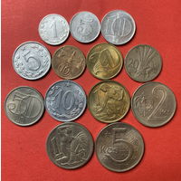 Чехословакия 13 разных монет