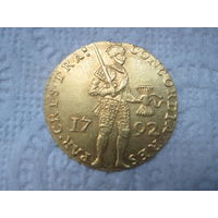 Золото очень редкий голландский дукат санкт-петербургской чеканки 1792 года TRA ( Утрехт) шикарный UNC по состоянию