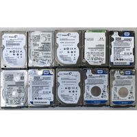 HDD SATA 2.5" 500GB 320GB 250GB 120GB б/у, исправные, 10 штук одним лотом