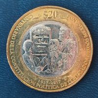 Мексика 20 песо 2017 г. 100 лет конституции Мексики