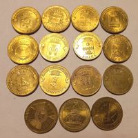 Разные Юбилейные монеты России ГВС. Всего 15 штук